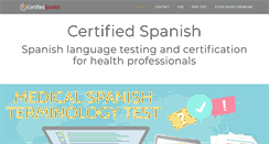 Desktop Screenshot of certifiedspanish.com