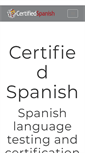 Mobile Screenshot of certifiedspanish.com