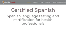 Tablet Screenshot of certifiedspanish.com